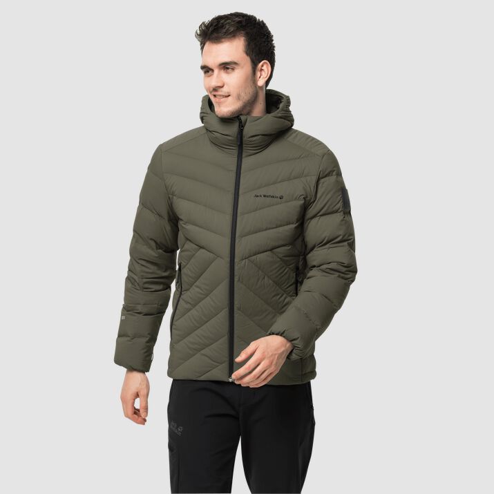 Chamarra Pluma Jack Wolfskin Athletic Hombre Verdes Oscuro Mexico-1864795